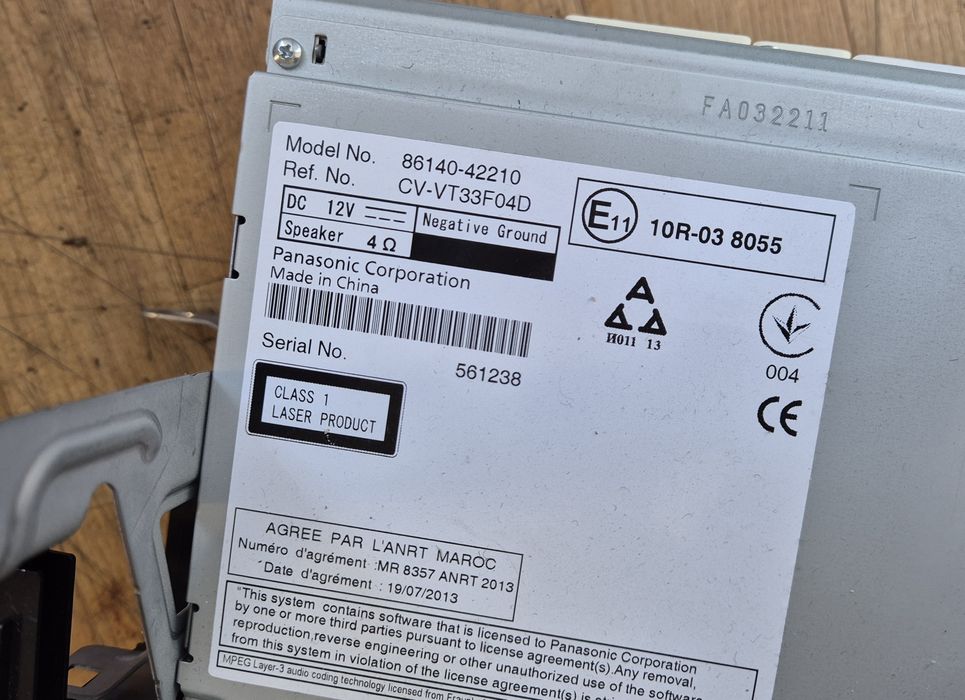 Фабрична CD мултимедия Rav4, 2013-2018г.