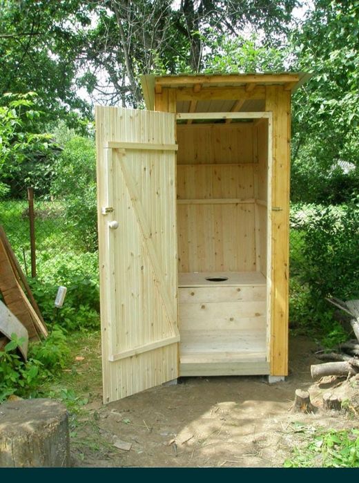 Уличный Деревянные туалет для дачи
