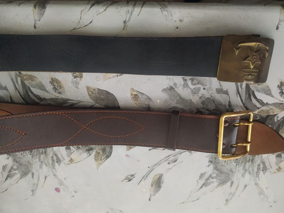 Кожаные два ремня