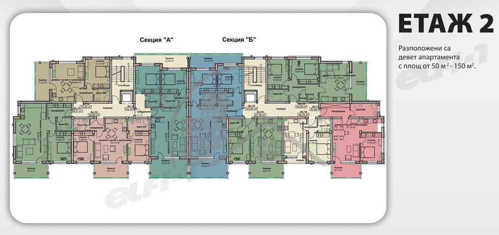 Тристаен комфортен апартамент в Бяла, АКТ14, Морска гледка
