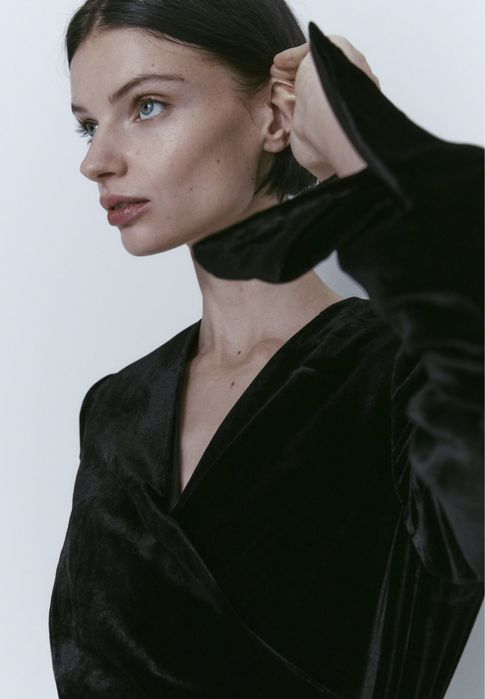 Blazer din catifea Massimo Dutti