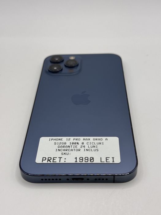 Iphone 12 pro max 512gb 100% Grad A Garantie Rate - zonemag.ro