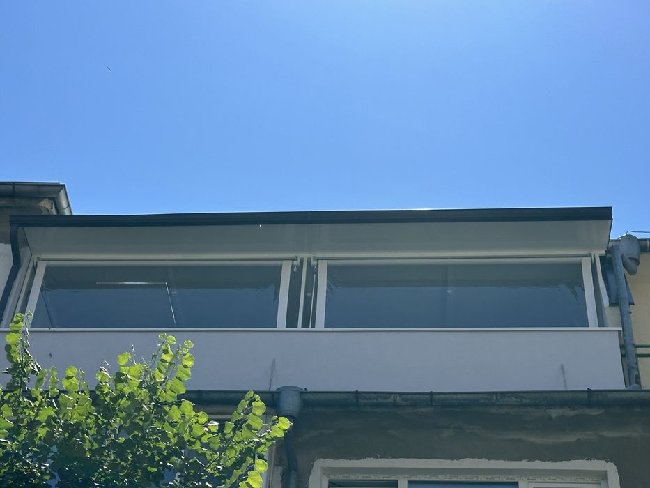 Ветроупорни завеси PVC винил кристал тенти сенници перголи чупещо рамо