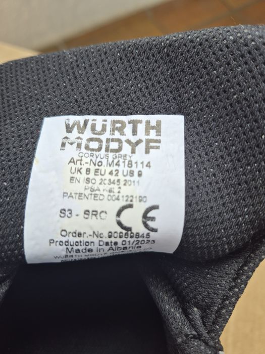 Pantofi protectie Würth Modyf Corvus S3, marimea 42 - Noi in cutie