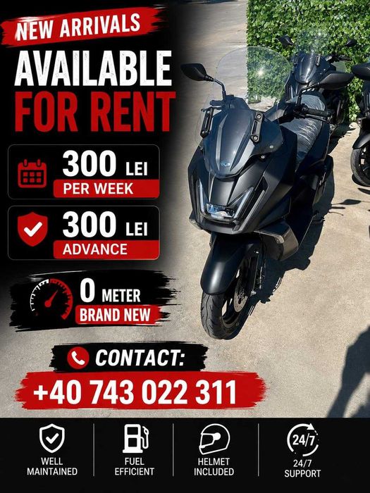 Inchiriez Scuter / Scooter for Rent Kymco Skytown 125CC NOU 2026 Ilfov Bucuresti