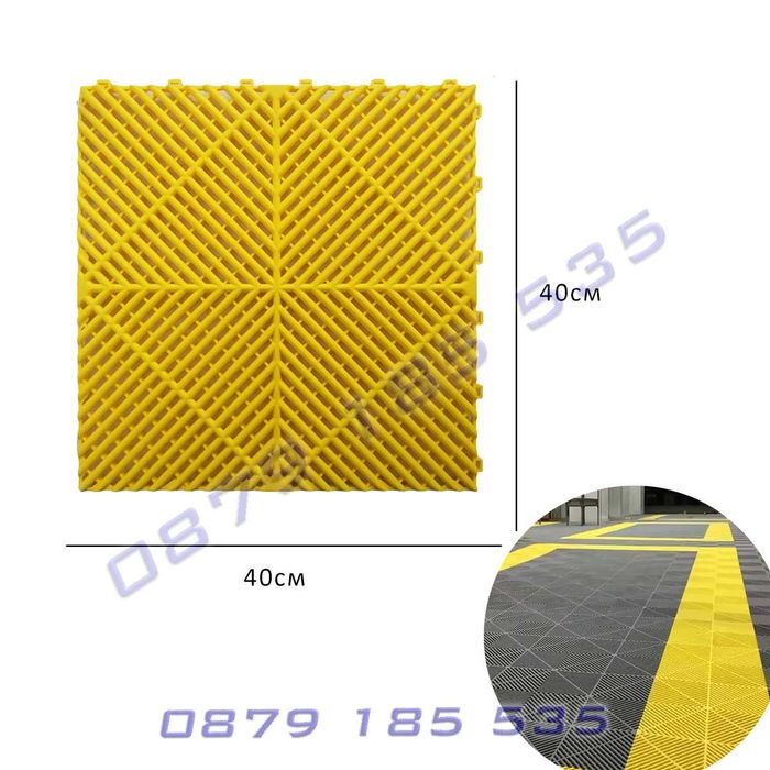 PVC модулна подова настилка гараж квадратна плочка сглобаяема пластмас