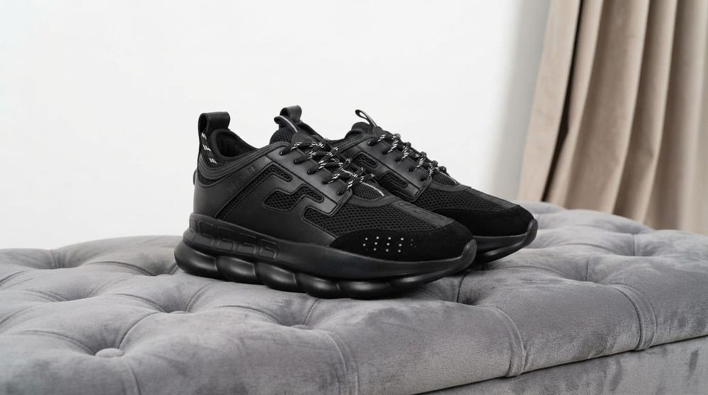 Adidasi Versace Chain Negru - Unisex