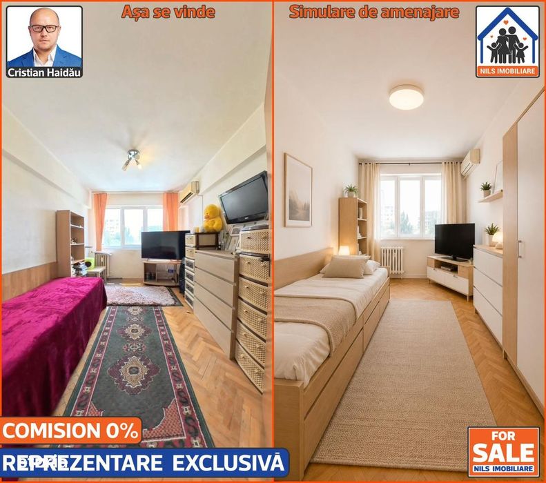 Apartament cu 3 camere si balcon in Titan | Comision 0!