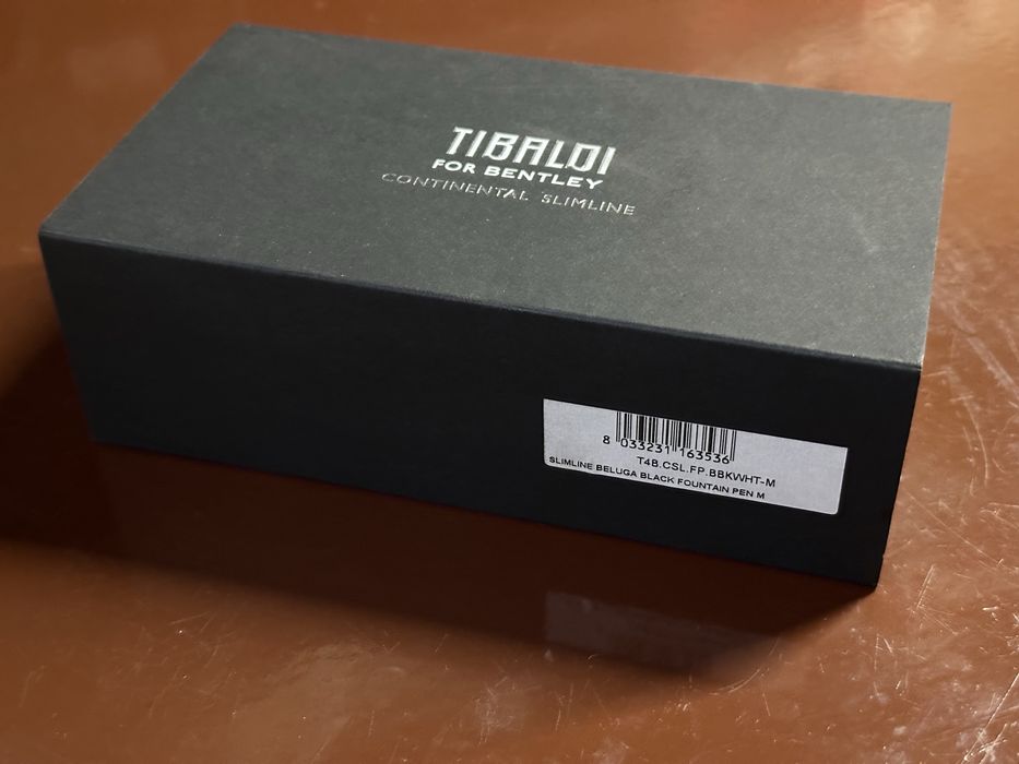 Stilou TIBALDI Bentley Fountain Pen Slimline Beluga 18k Penita Aur Rar