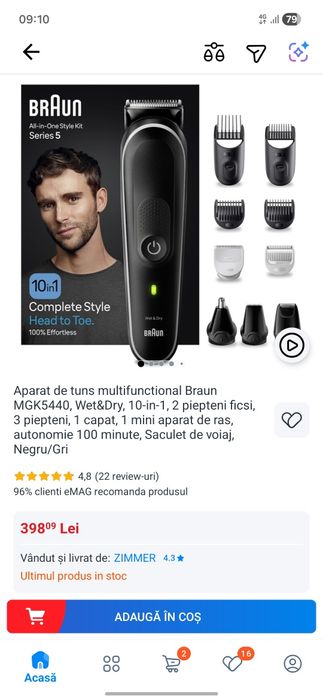 Aparat de tuns 10in1 Braun