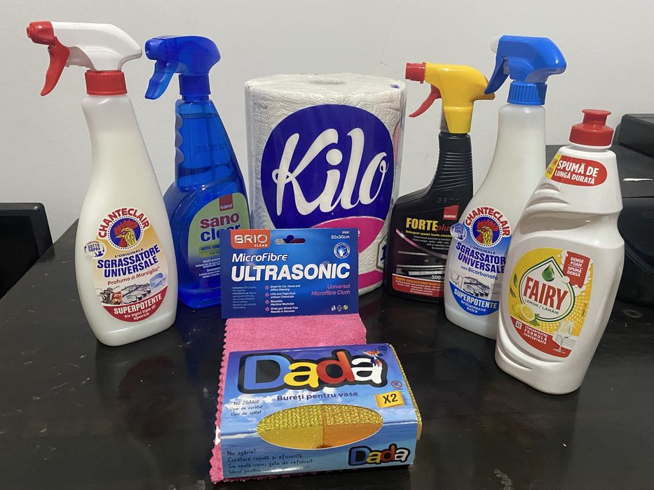 Kit de curatenie diferite produse