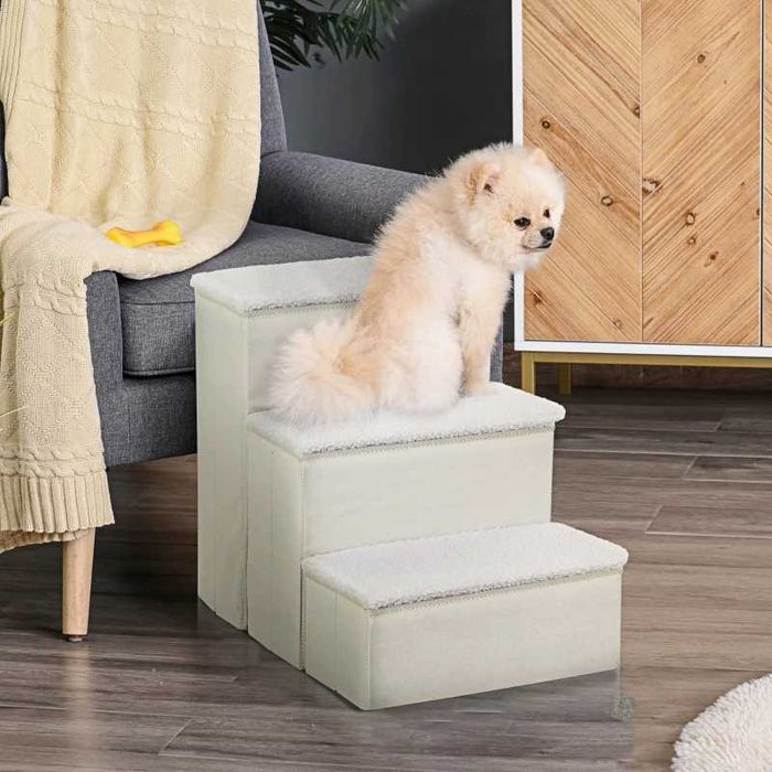 Стълби за кучета PawHut, 3 стъпала, височина 48 см