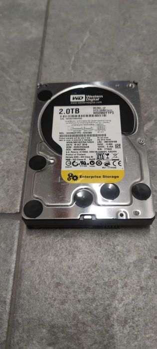 HDD hard disk Enterprise foarte fiabil WD capacitate 2 TB, 5400 rpm, 64 MB buffer, pentru PC calculator desktop, sistem de supraveghere DVR NVR