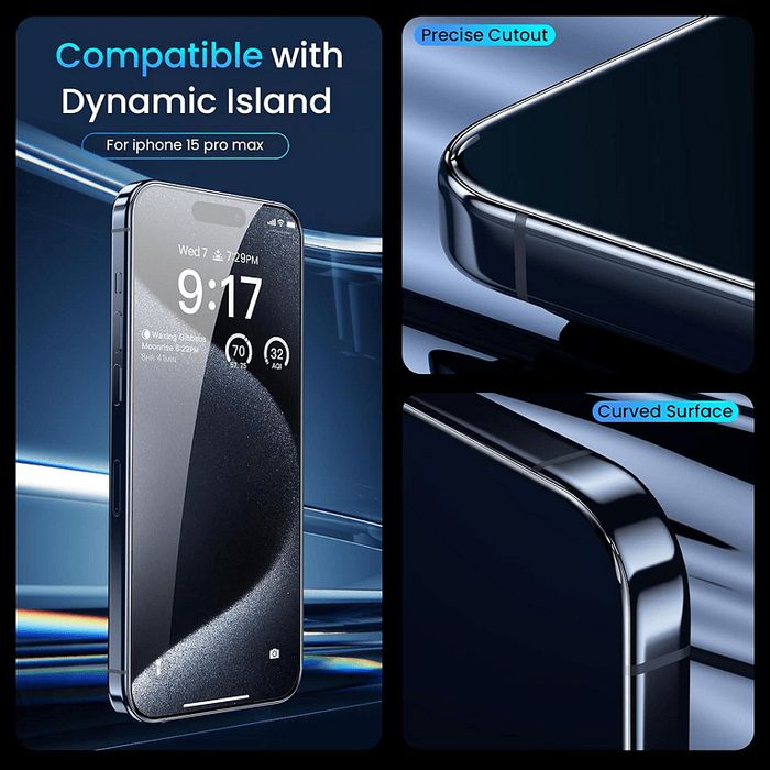 Privacy 5D Стъклен Протектор за Apple iPhone 16 | 15 | 14 | 13 Pro Max