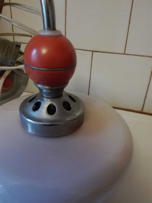 Лампа за стена и метален свещник .