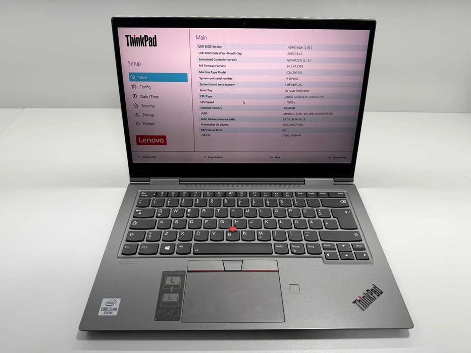Laptop SH Lenovo Yoga gen 5 i5-10310U 512gb SSD Touchscreen Pen 16gb RAM