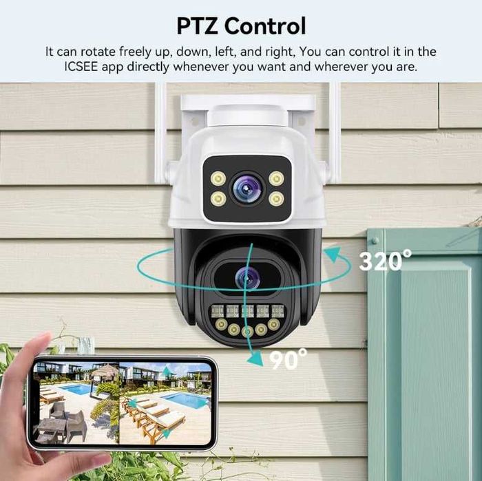 WiFi Smart Kamera 360 PTZ Camera наружная камера iCSee
камера ICSee