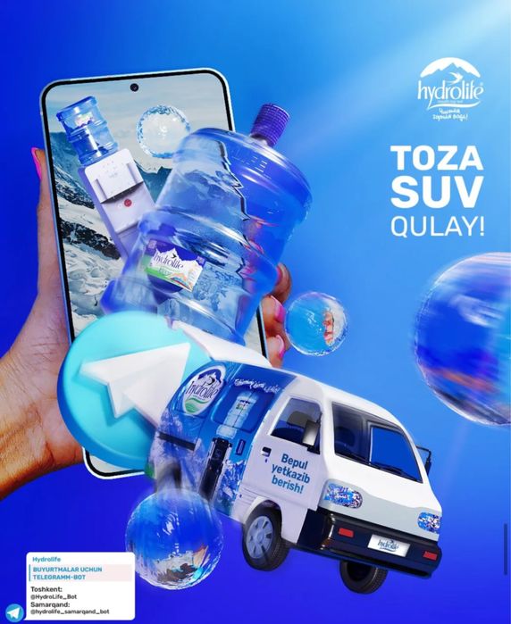 Hydrolife Toza salqin suv  endi yanada qulayroq