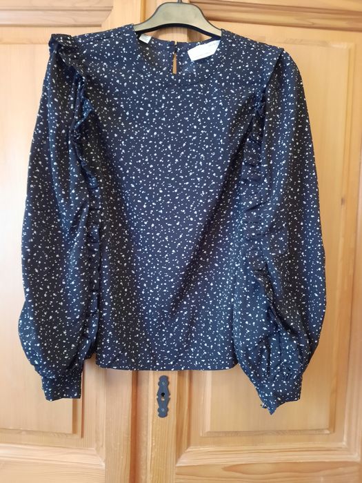 Bluza deosebita bleumarin cu alb mărimea 36-38