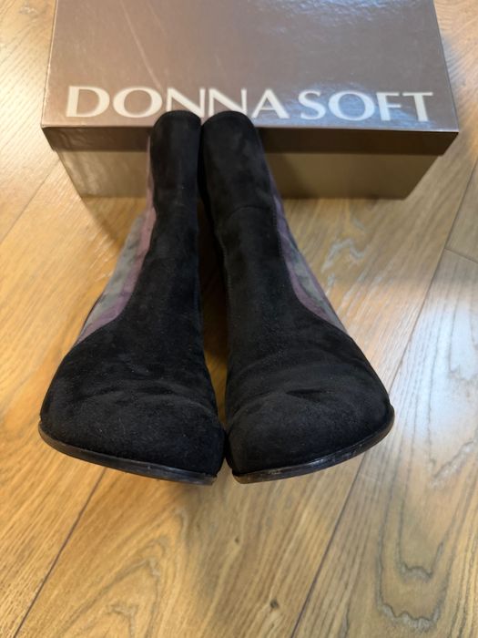 Botine piele întoarsă, mărime 38,5, Donna Soft, made in Italy
