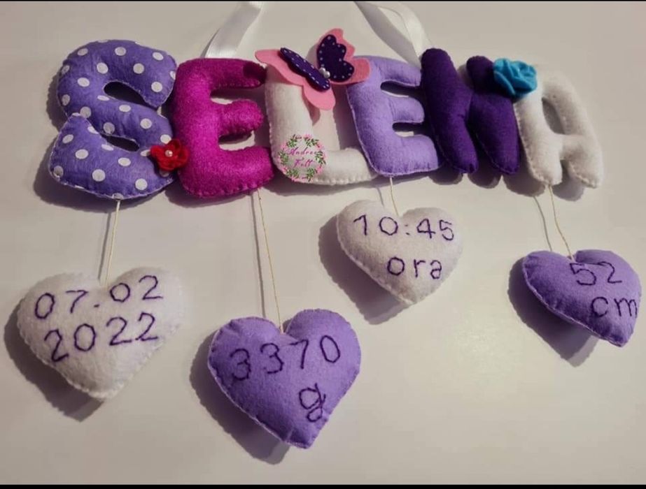 Nume personalizate din fetru