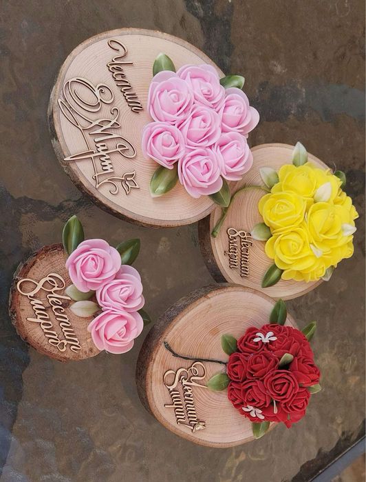 Кутии със сапунени рози