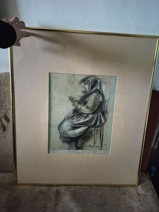 Картина на Анета Дръгушану ,рамкирана,пастел