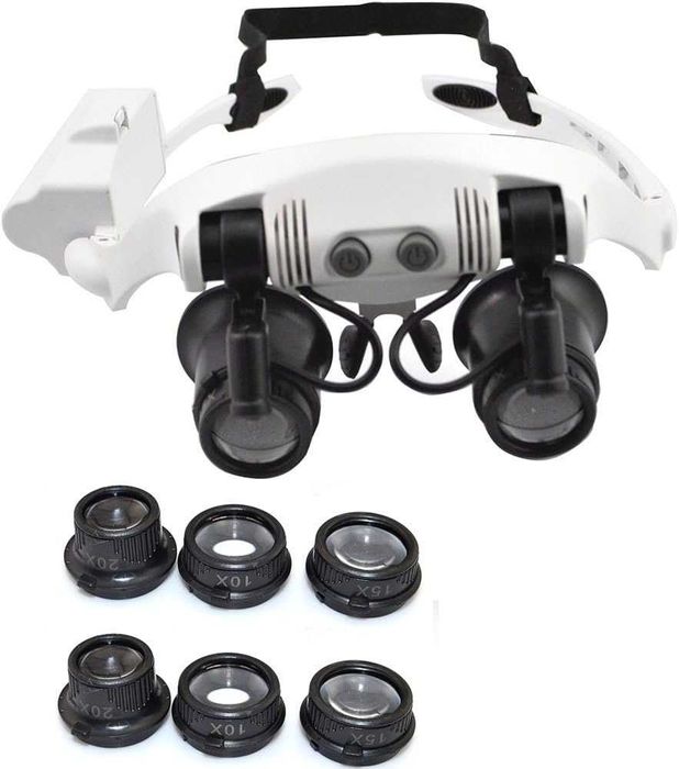 Увеличителни работни очила  с ЛЕД осветление 10X 15X 20X 25X OLLGEN