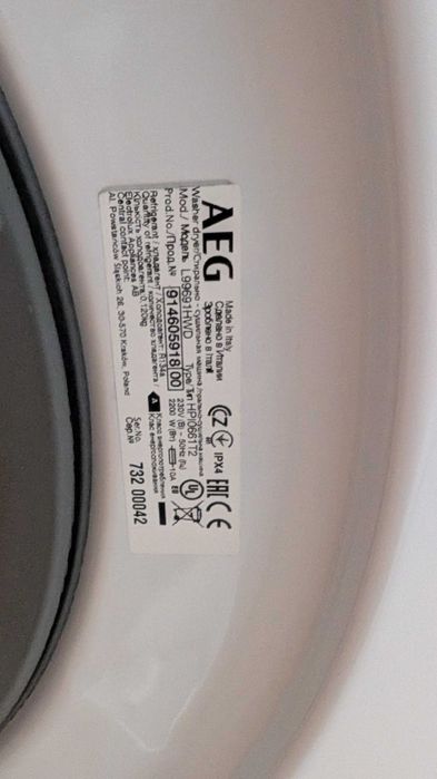 Пералня със сушилня AEG l99696hwd (за ремонт / за части)