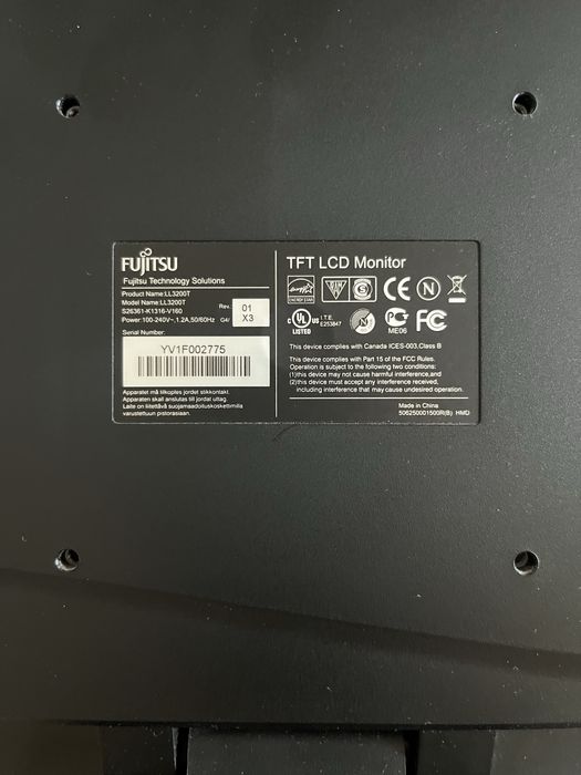 Monitor Fujitsu Display LL3200T 20" (52 cm)Wide LCD Monitor, VGA