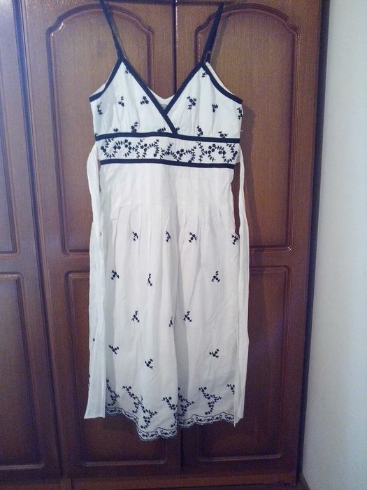 rochie vara 14UK/44EU,batist bumbac brodat,boema