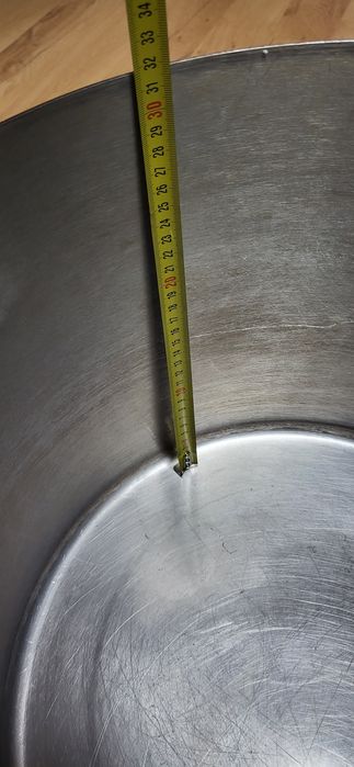 Казан 40литра с капак на Хром Силистра дебела неръждавеика 2мм