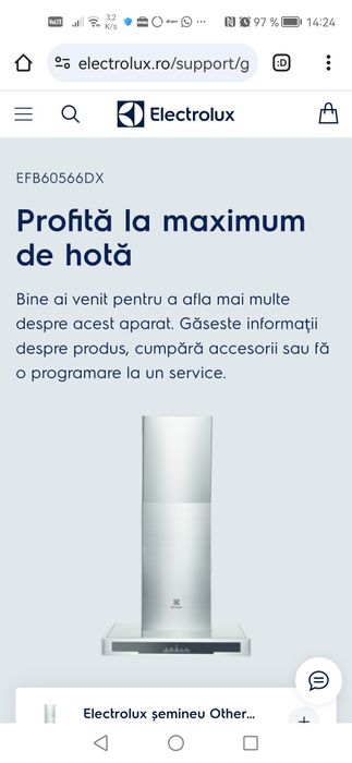 Vând hotă ornamentală noua