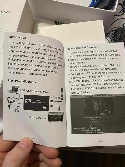 HDMI Video Capture Card за 4K / 1080p 60fps USB 3.0