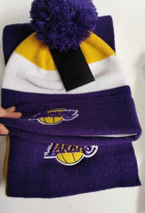 Lakers/ Chicago Bulls комплект мъжка шапка и шал от Сащ