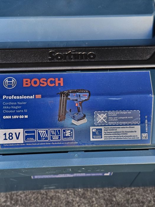 Pistol pentru cuie pe acumulator BOSCH Professional GNH 18V-50 M, 18V,