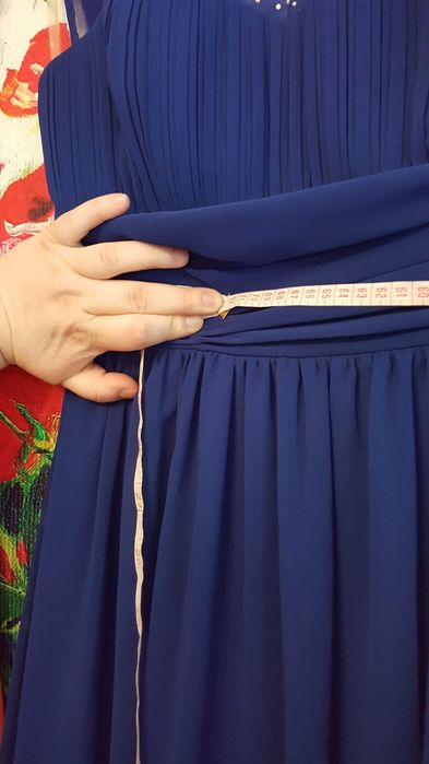 Rochie ocazie albastra, masura 40, potrivita pt o inaltime de ~ 1.65 m