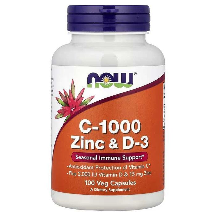 NOW Foods NOW C-1000 Zinc Immune C-1000 С1000 C1000 C 1000 Zinc D3 D-3