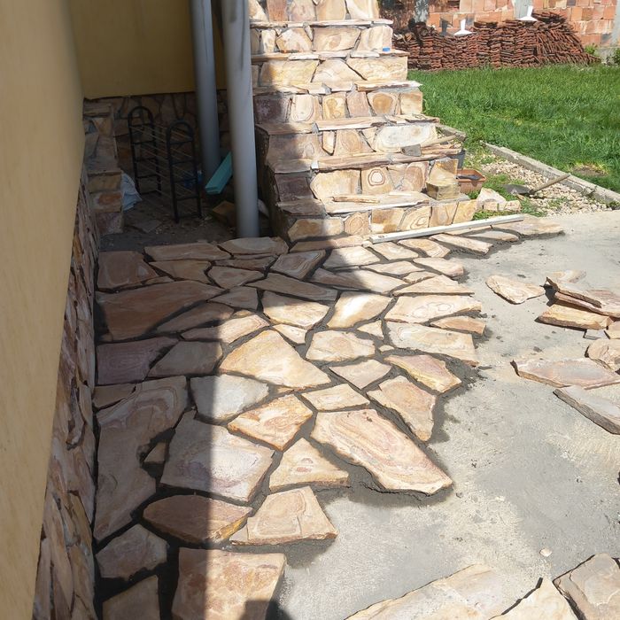 Лепене на камък, каменна облицовка гнайс довършителни ремонти