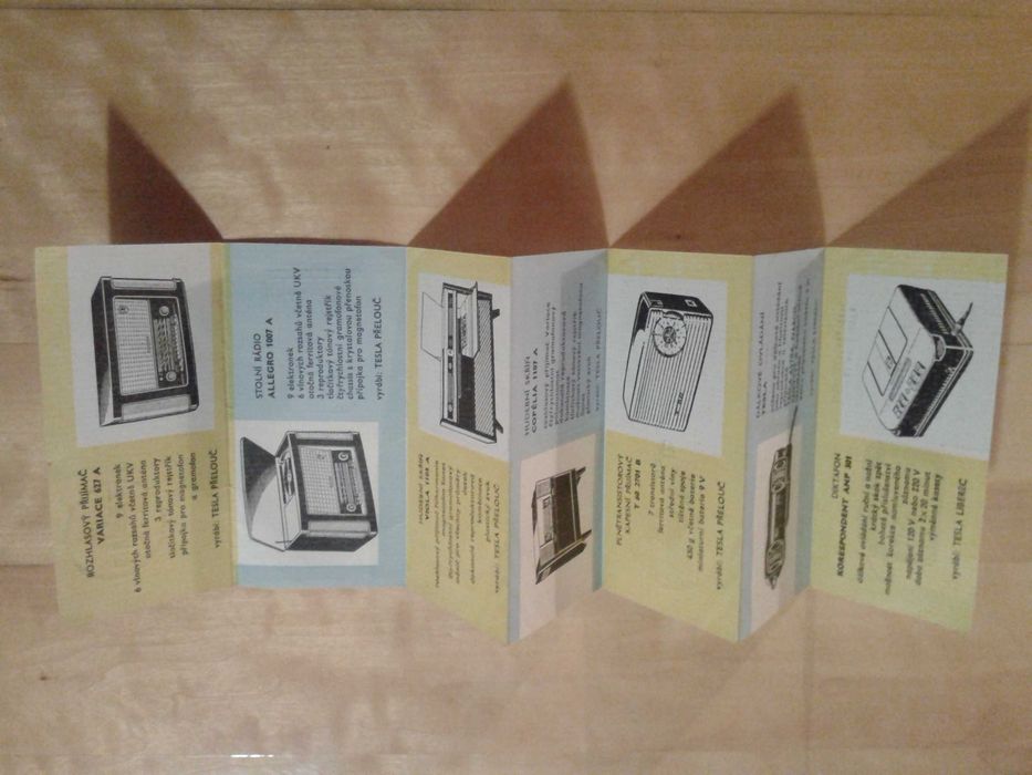 TESLA Стара брошура(реклама) от 50-те години.
