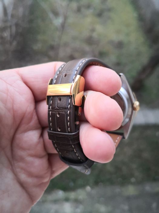 Ceas automatic King Seiko Vanac two tones curea piele deployant