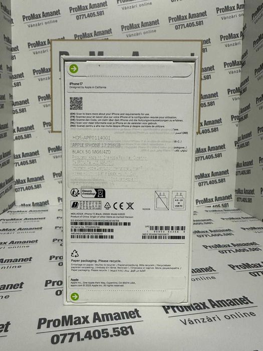 Iphone 17 256Gb Sigilat ProMax Amanet