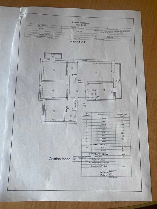 DE VÂNZARE – Apartament spațios cu 4 camere | Lunca Cetățuii | 94,5 mp | 145.000 €