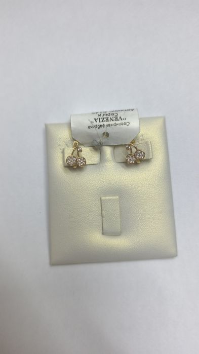 Серьги детские золотые