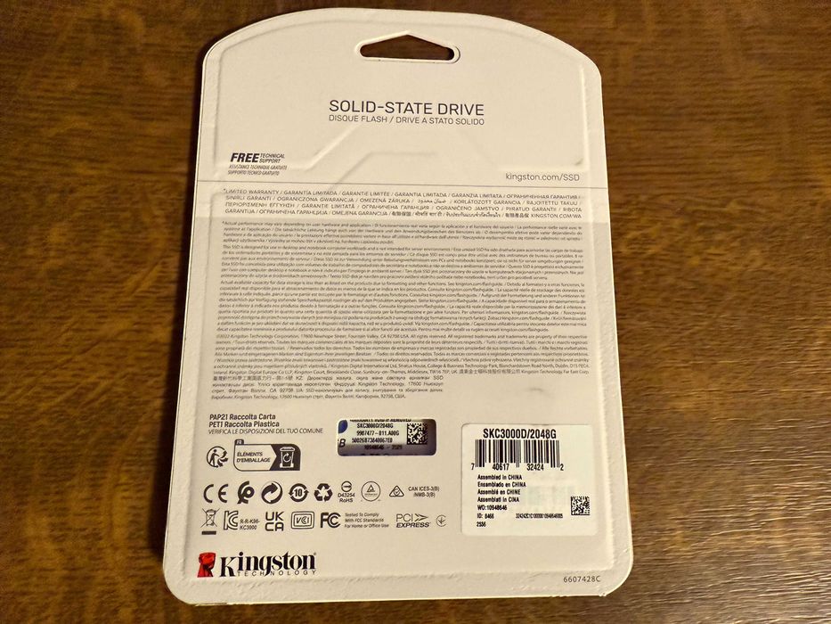 Kingston KC3000 2TB, PCI Express 4.0 x4, M.2, 2280, Viteza r/w: 7000MB
