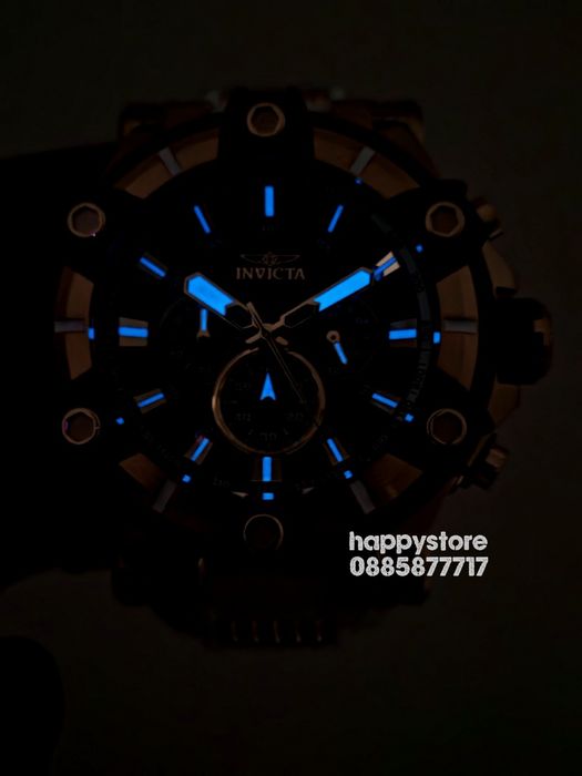INVICTA Gunmetal white/gold 52 mm, Инвикта нов ръчен часовник