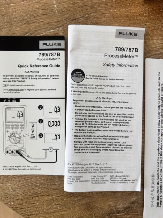 Fluke 789 ProcessMeter – неизползван, пълен комплект, кутия
