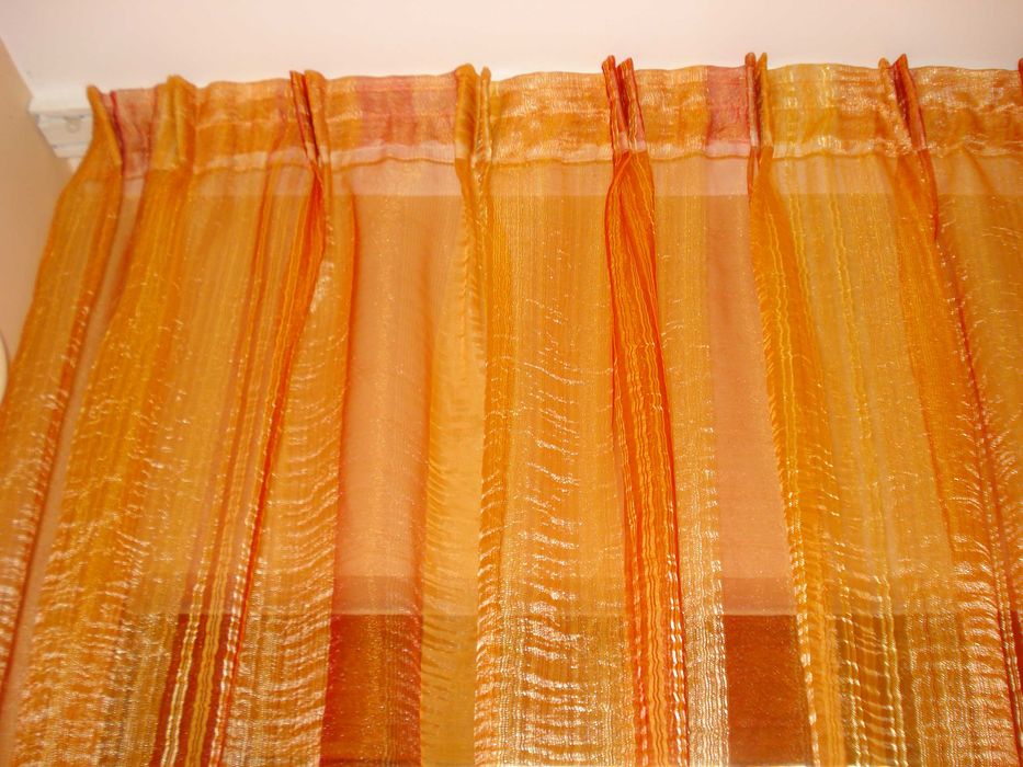 Перде от органза с оловна нишка 243/370см.
