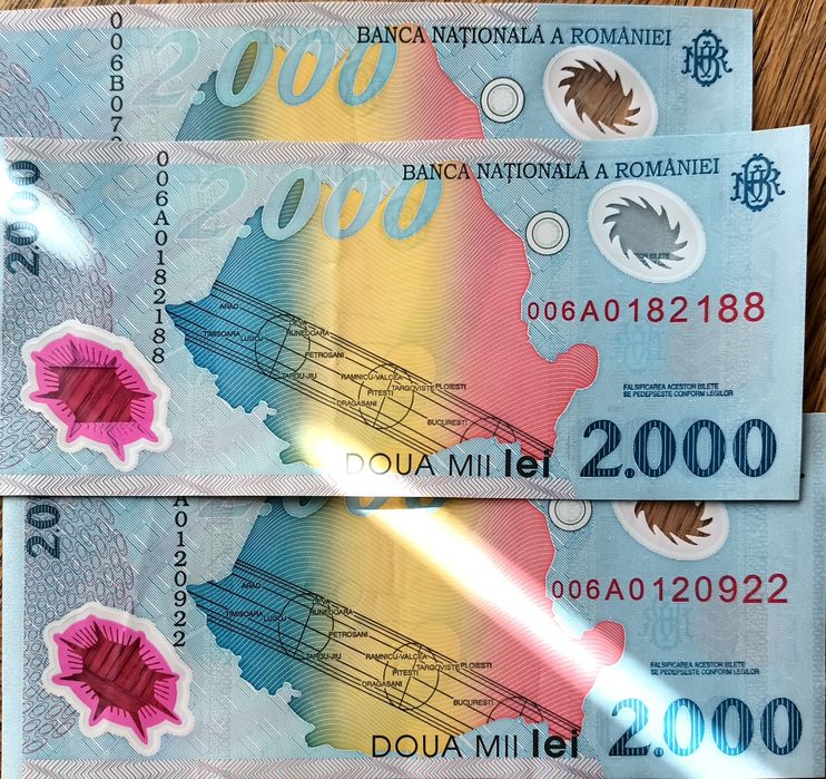 Bancnote Eclipsa 2000 lei Seria A