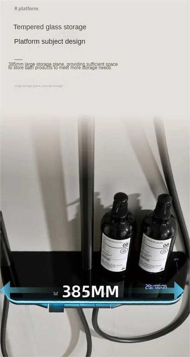 Модерен душ с дисплей LED подсветка и корпус от темперирано стъкло D08